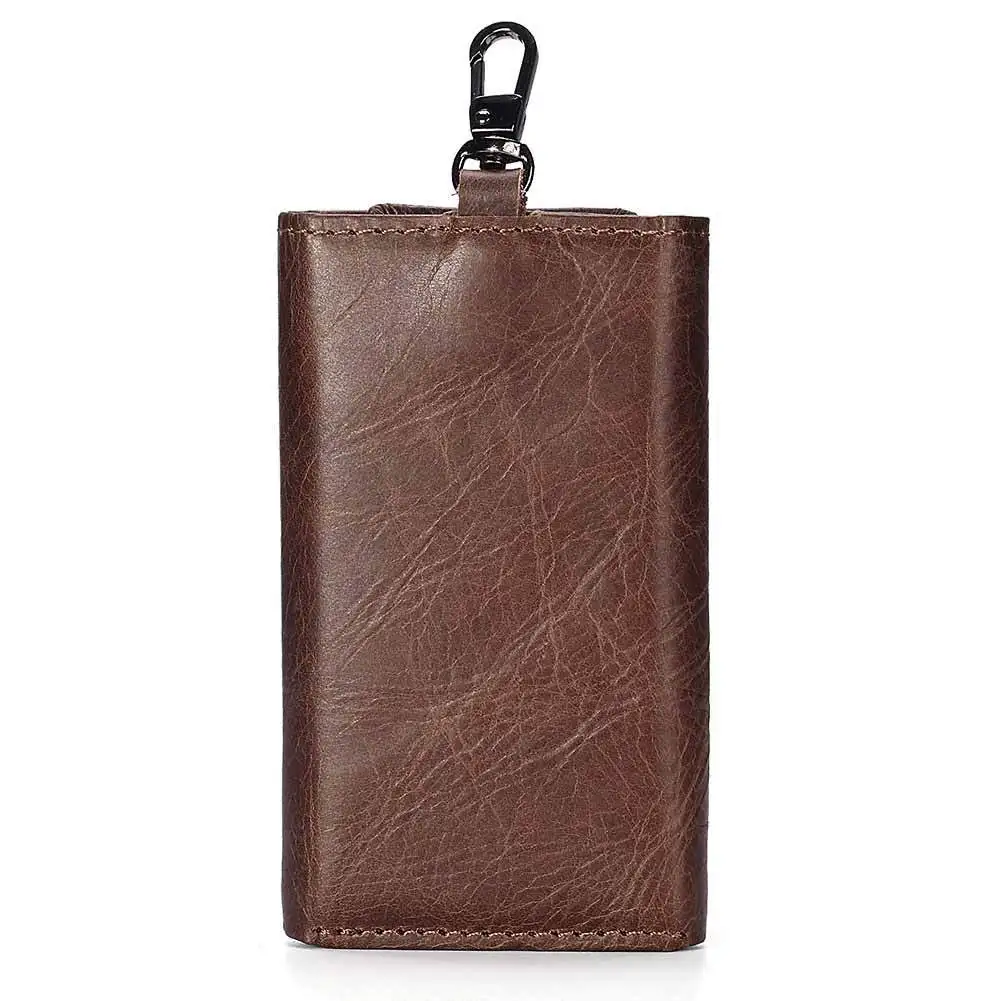 Pаспродажа Брелок из натуральной кожи для мужчин и женщин, держатель для ключей, органайзер, чехол, корова, Сплит, Автомобильный ключ, бумажник ключница...