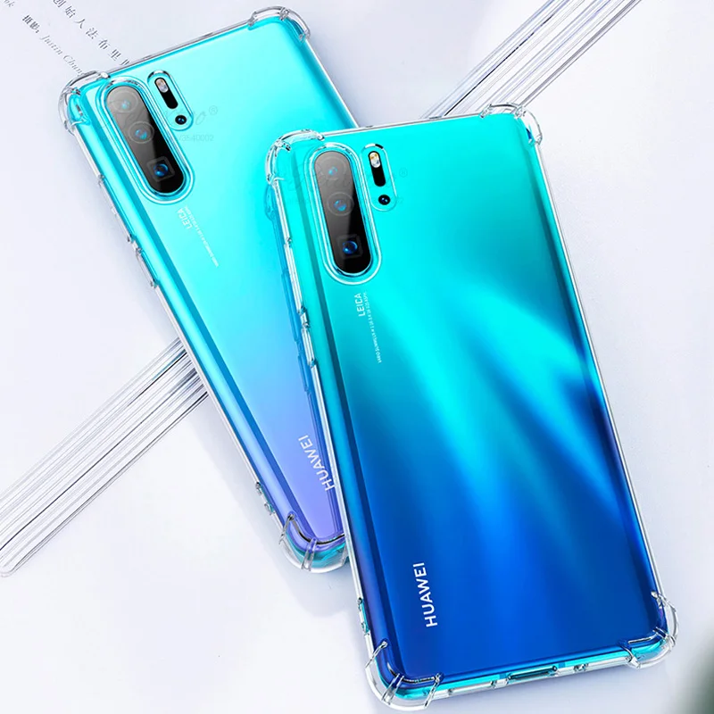 Прозрачный мягкий силиконовый чехол из ТПУ для Huawei P40 P30 Lite E Pro plus прозрачный