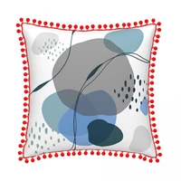 throw cushion pillow covers with pom poms sofa diy custom printed pillow chair car cushion christmas home decoration