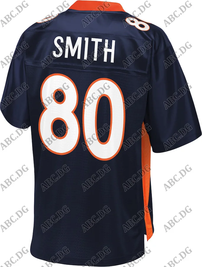 

Customized Stitch American Football Jersey Men Women Kid Youth Denver Rod Smith Pro Line Navy Retired Team Player Jersey