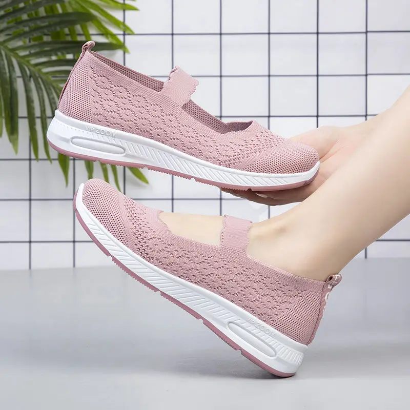 2021 Women Running Shoes Mesh Sneakers Lady Breathable Soft Light Gym Shoes Female Walking Jogging Shoes Basket Femme