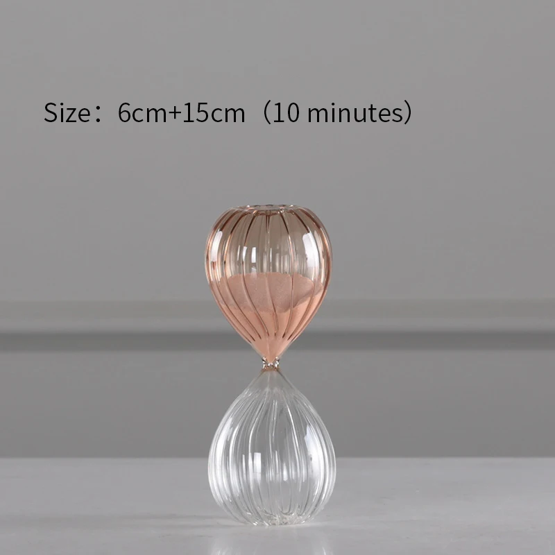 

New Striped pink brown white mixed sand 30 60 minutes hourglass office home decoration time hourglass child birthday gift timer