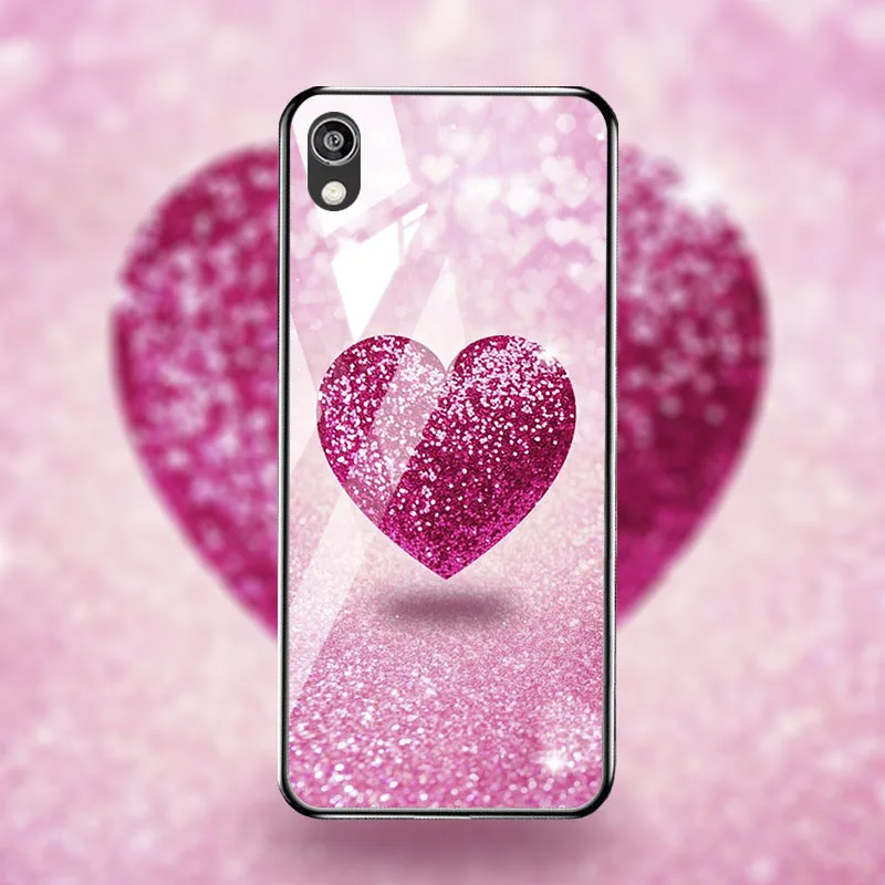 M095 Закаленное Стекло чехол для телефона для huawei Y5 Y6 PRO Y7 Y9 крышка Стекло чехол для huawei Y5 Y7 prime Y9 крышка - Цвет: M095