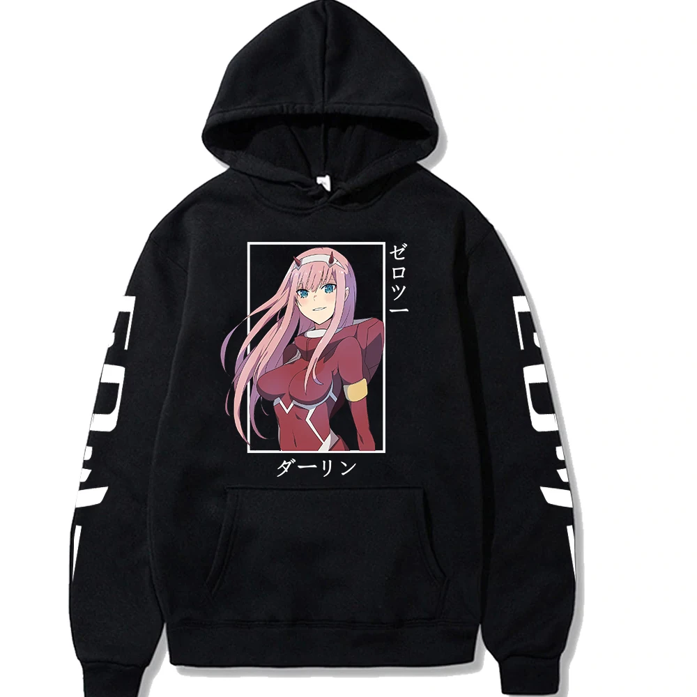 

Аниме Darling в Franxx ноль два толстовки Harajuku с длинным рукавом Уличная графические кофты унисекс толстовки с капюшоном одежда для детей