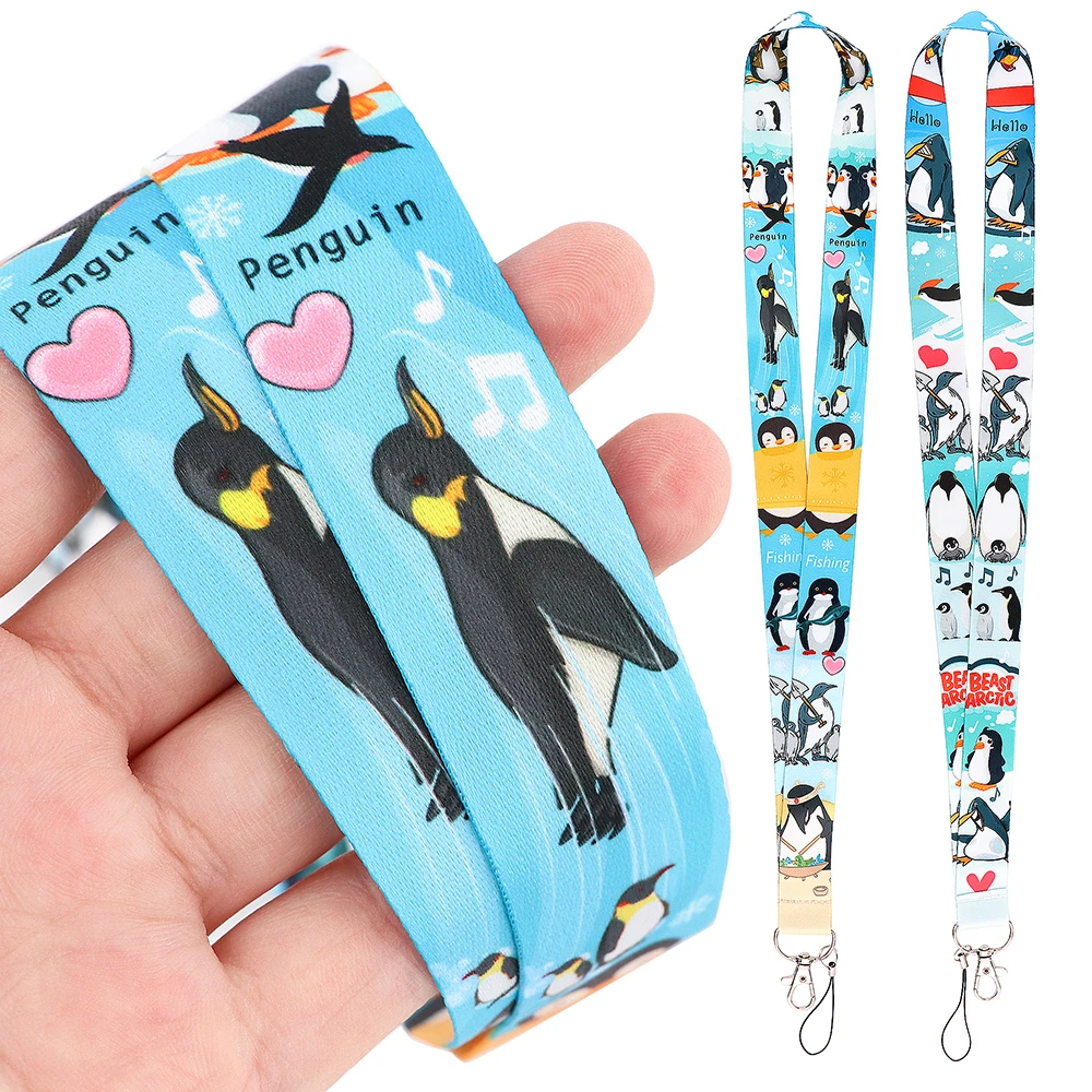 

DZ2287 Penguin Cute Lanyard for Key Neck Strap lanyard Card ID Badge Holder Key Chain Key Holder Hang Rope Keyrings Accessories