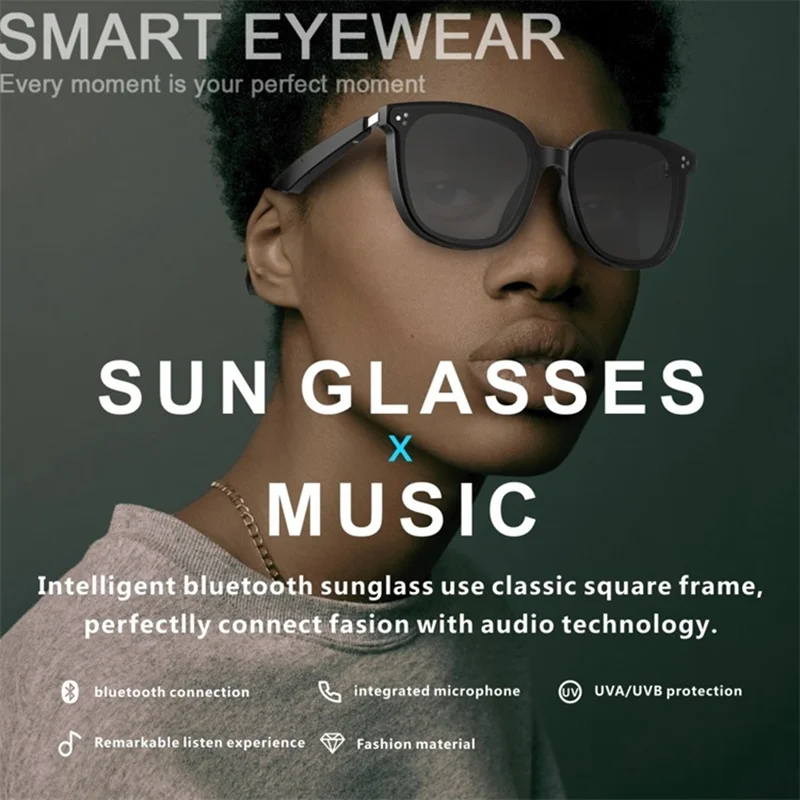 저렴한 Aiksyn-스마트 안경 오디오 선글라스 편광 렌즈 무선 스테레오 음악 핸즈프리, HD 마이크 서라운드 사운드 스포츠 헤드셋 포함