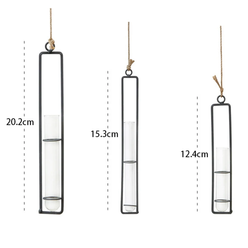 Креативная настенная подвесная ваза для цветов железное стекло гидропоника