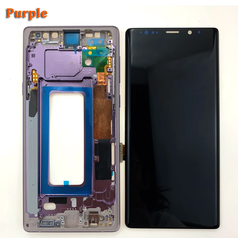 6 4 '&#x272560x1440 черный ЖК-дисплей для samsung Galaxy Note 9 N960 ЖК-сенсорный экран с рамкой