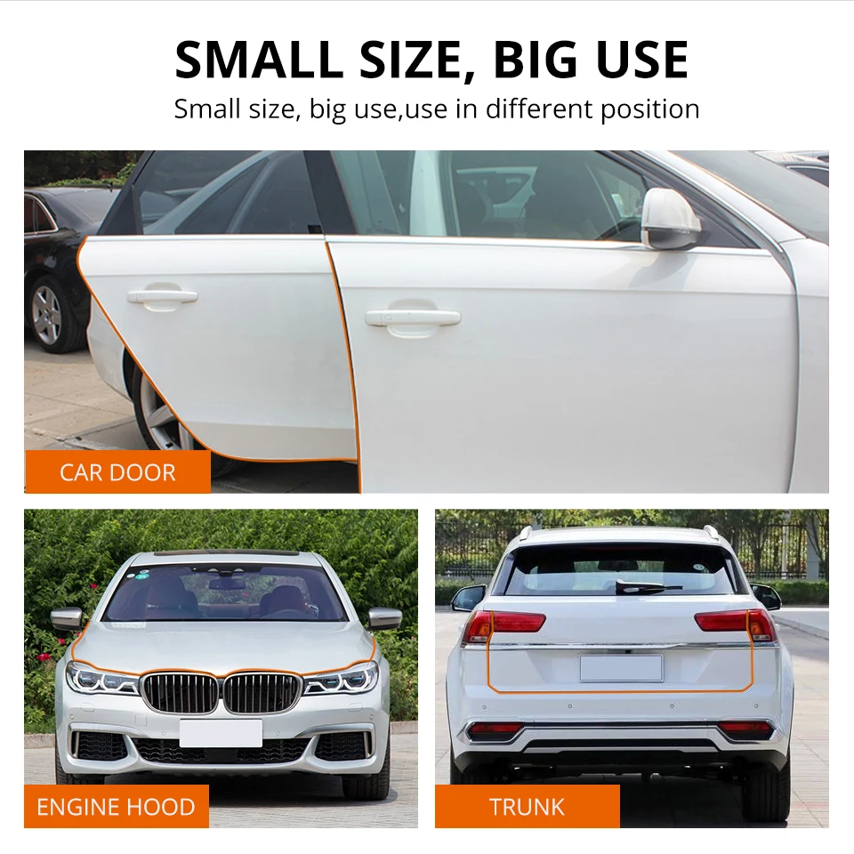 Универсальная защитная лента для автомобильной двери 5 м Резиновая Защитная