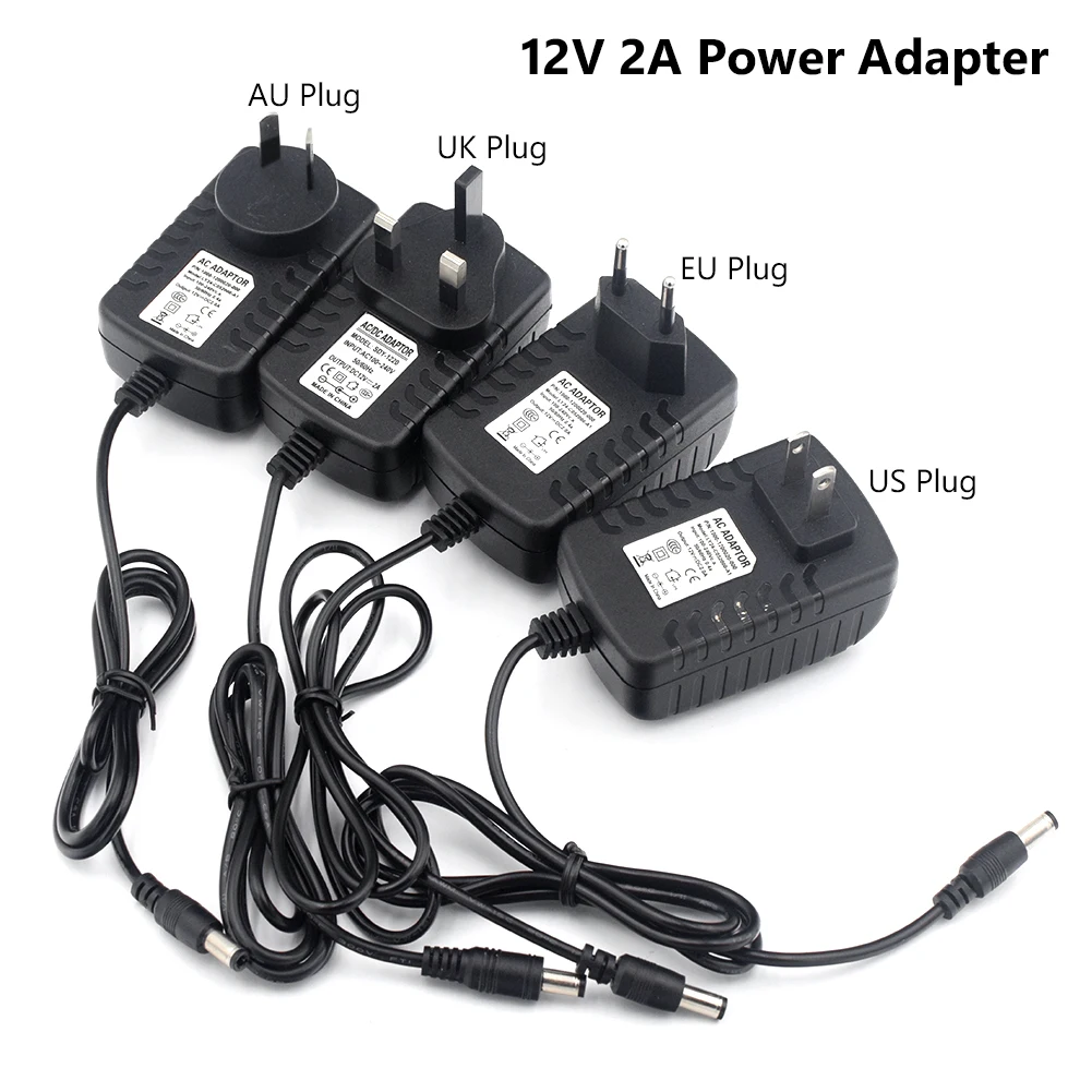 1 шт. Новый AC 100 240 В к DC 12 2A Импульсный блок питания конвертер адаптер ЕС США