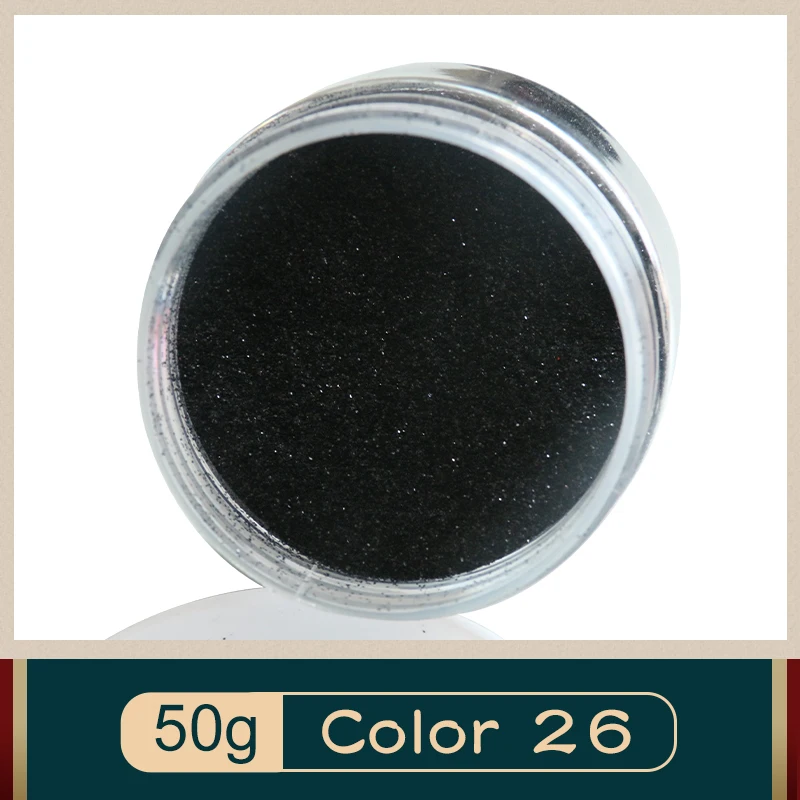 No.26 Черный Блеск порошок жемчуга для татуажа пигмент мануального Гелевые Ногти