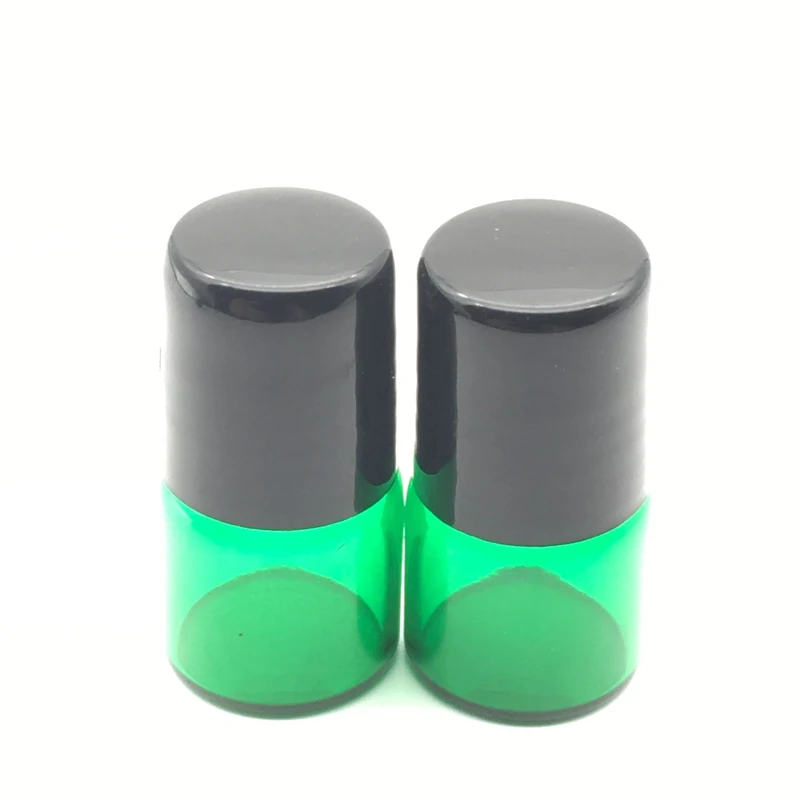 

20pcs Refillable 1ml Green Roller Glass Bottle for Essential Oils Perfume Empty roll on Vials Deodorant Containers