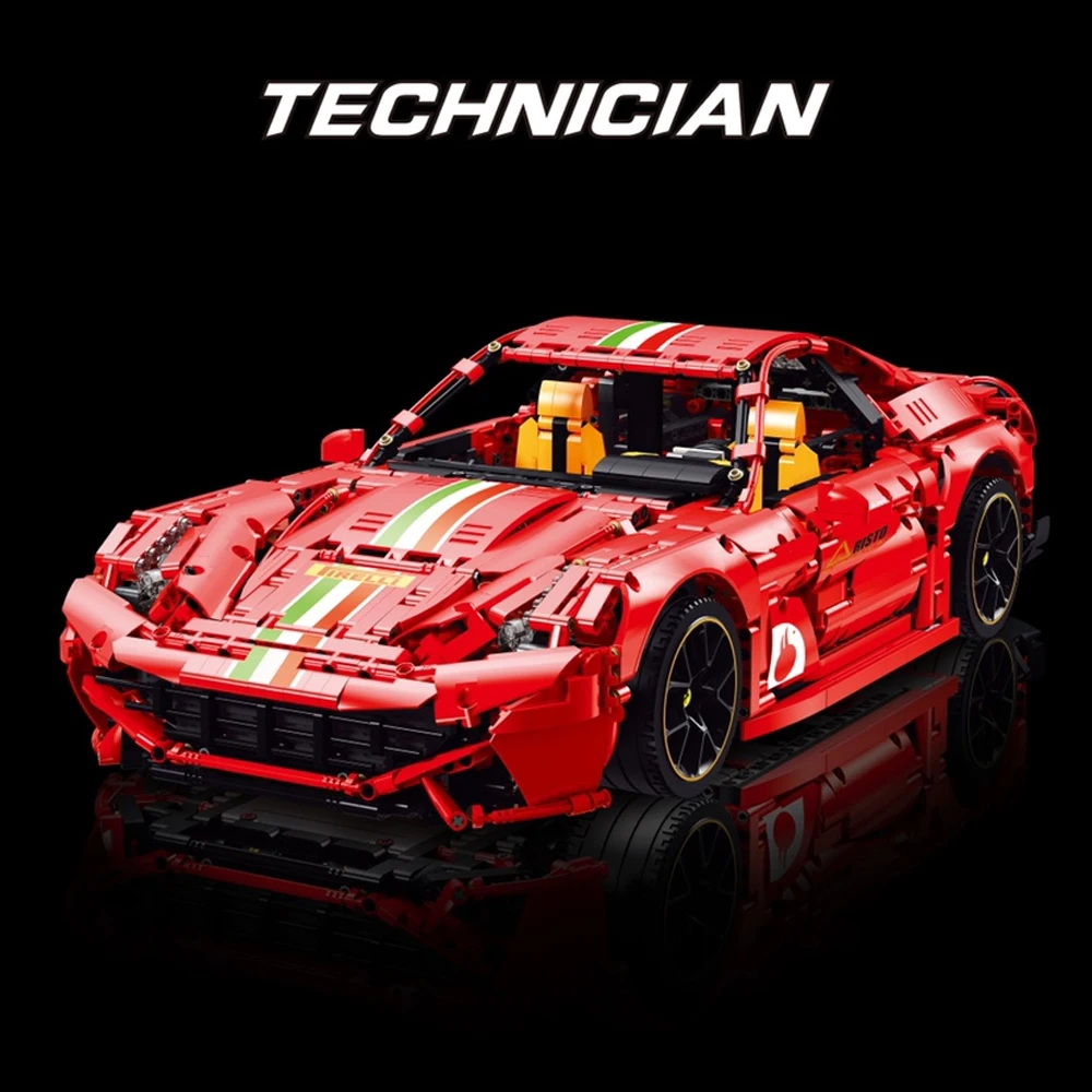 

Creative Expert Ideas High-tech City GTE 488 K100 Formula Racing Car SUV RSR Moc Modular Brick Building Block Model Toy
