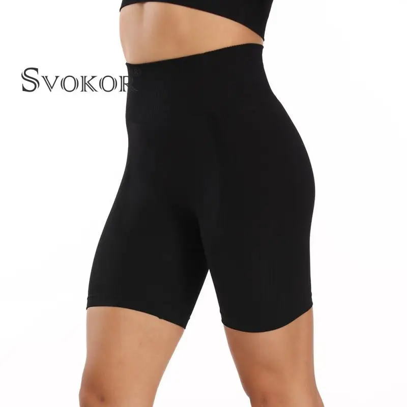 

SVOKOR Summer Yoga Shorts High Waist Fitness Sports Leggings for Women Push-Up Tight Fitting Seamless Breathable Five Pants