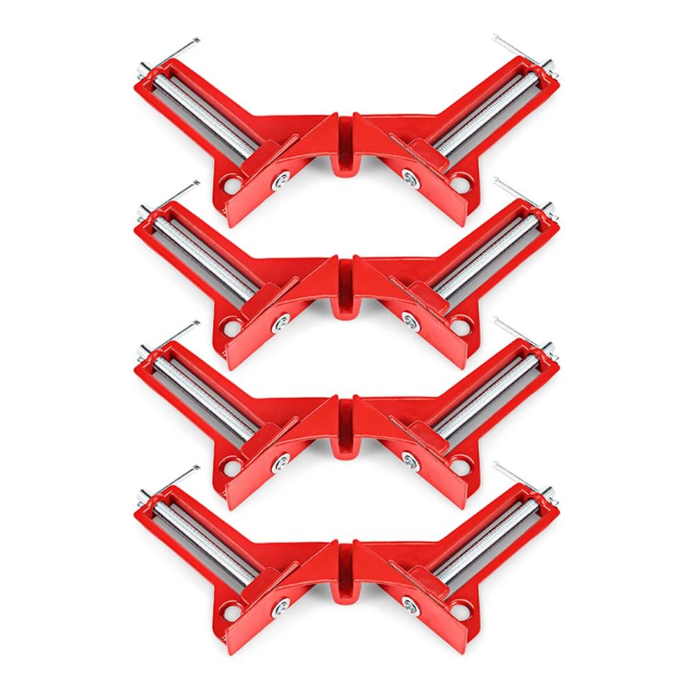 

4Pcs Multifunction 90 Degree Right Angle Clamp Glass Fish Tank Photo Frame Clamp Mitre Clamps Corner Holder Woodworking tool