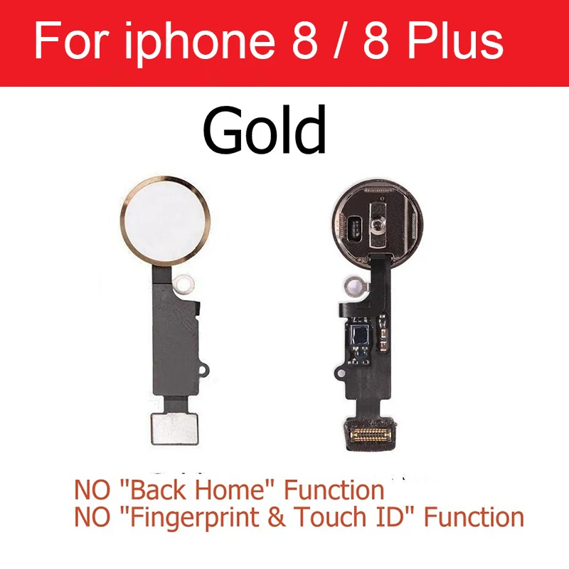 For i8 8plus Gold Главная Кнопка Flex кабель с разъемами для iPhone 5S, se, 6, 6s 7 8 плюс Главная Кнопка Экран на при гибкий кабель для замены, ремонта Запчасти - Цвет: For i8 8plus Gold