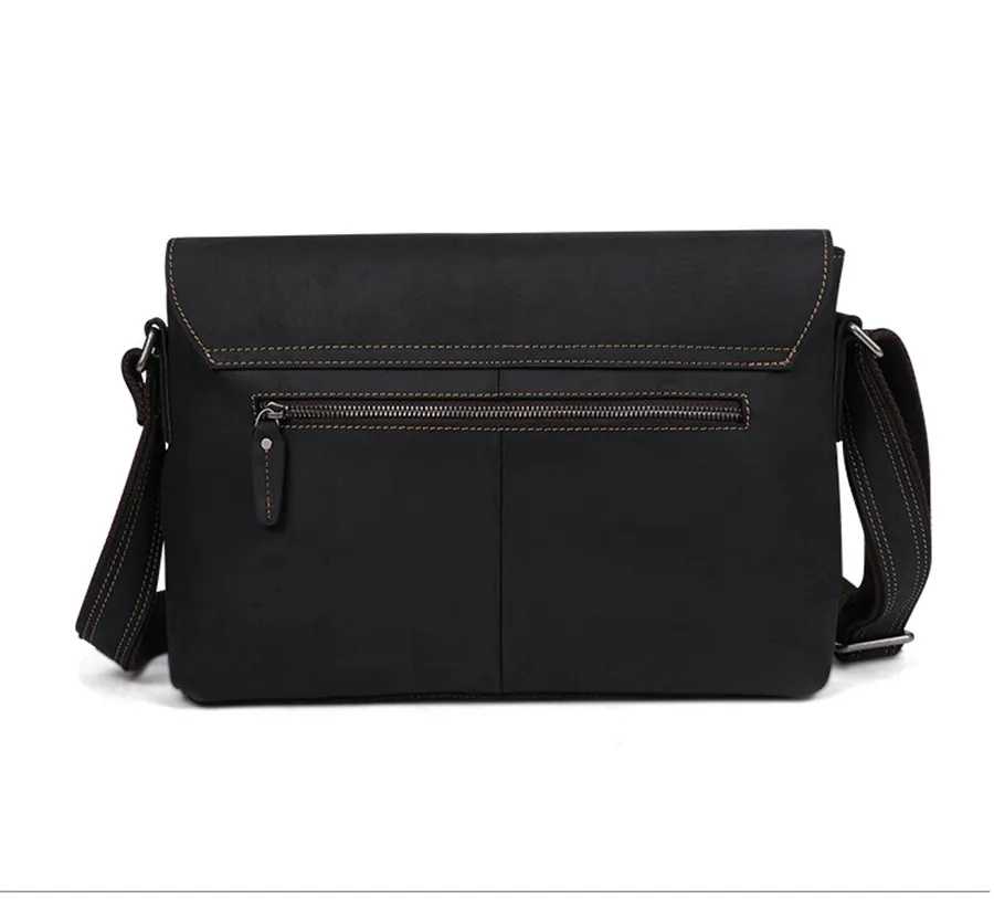 Crazy Horse кожаный портфель для ноутбука для мужчин Офисная Рабочая сумка мужская клапан из натуральной кожи винтажная деловая сумка через плечо мужская