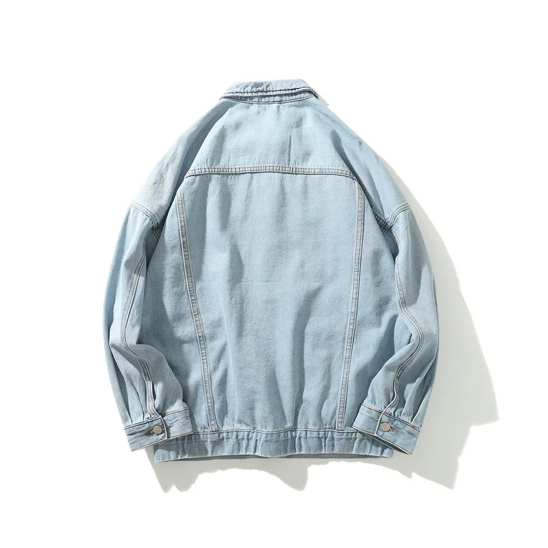 Мужская джинсовая куртка Little Raindrop повседневная хлопковая с отложным воротником