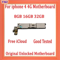 free icloud for iphone 4 motherboard 100 original with chips for iphone 4 4g mainboard 8gb 16gb 32gb with ios system unlocked