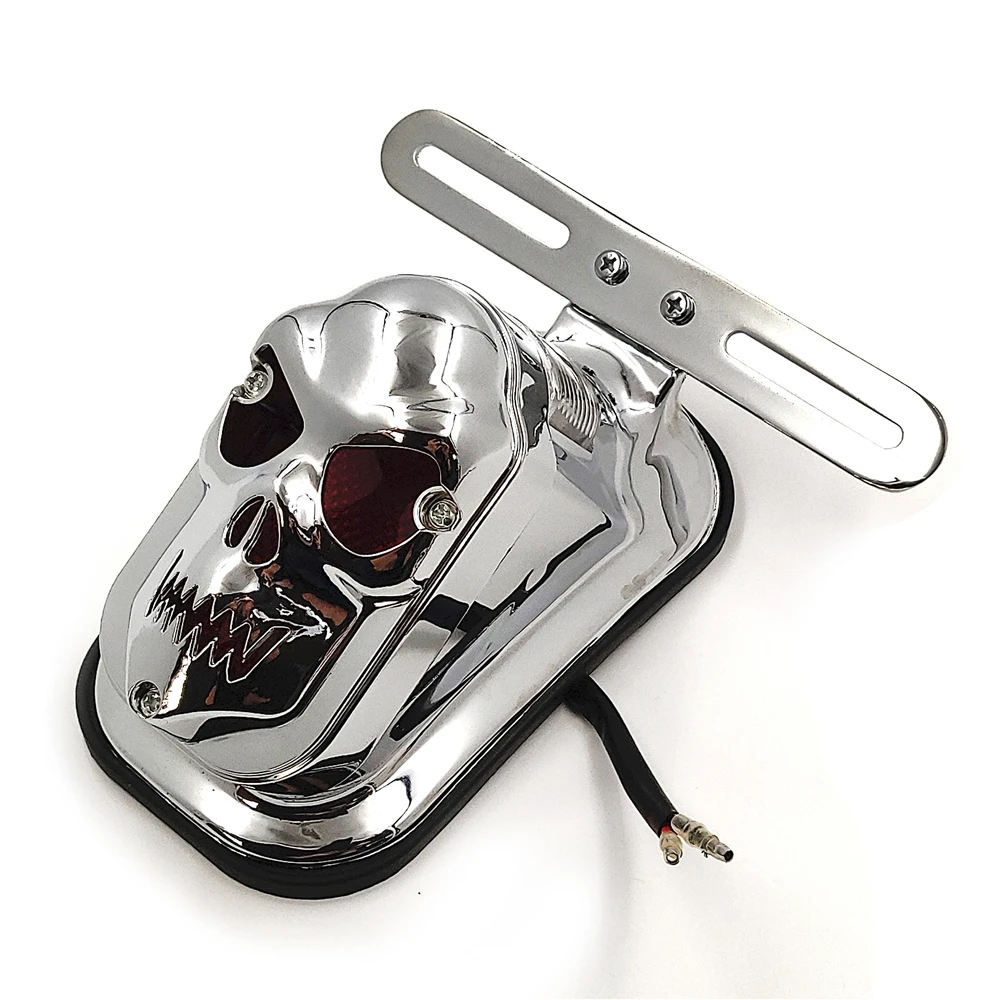

Aftermarket free shipping motorcycle parts Rear Metal Taillight Skull Turn Signal Brake Tail Light For Harley Davidson Chopper