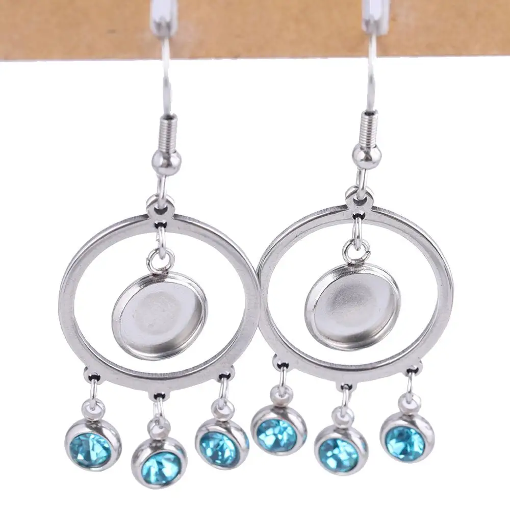 6 шт. из нержавеющей стали висячие серьги базовые заготовки с украшения со