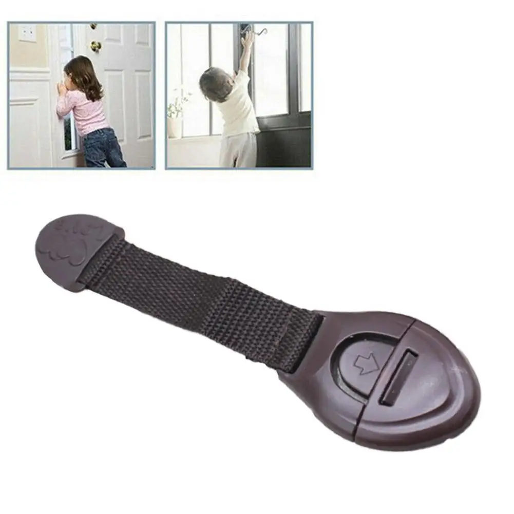 

1 шт. лямки Многофункциональный защитный замок безопасности ребенка ткань замок ремня безопасности ящик lockAdjustable ребенка защиты