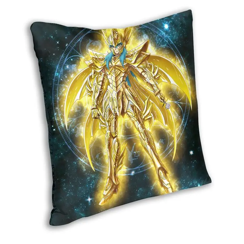 Наволочка Gold Saint Seiya Рыцари Зодиака подушка 40x40 с декоративным принтом японского