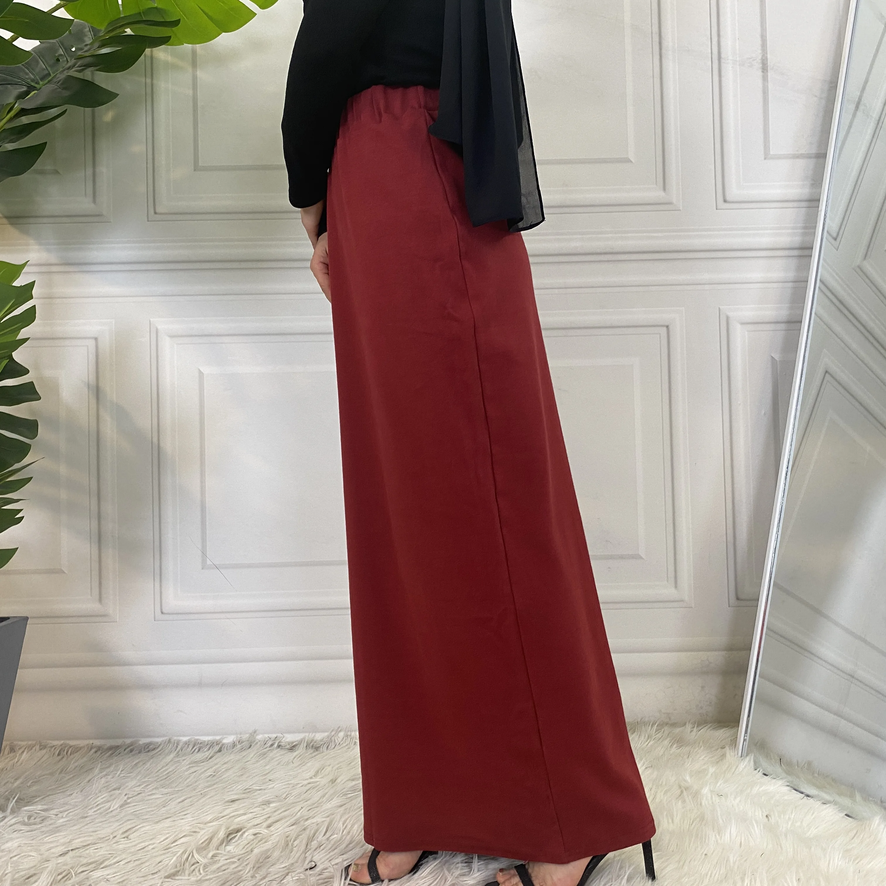 

Ladies Designer Knitted Pencil Tied Skirts For Muslim Women Girls Wear Sexy Tight Skirt Long