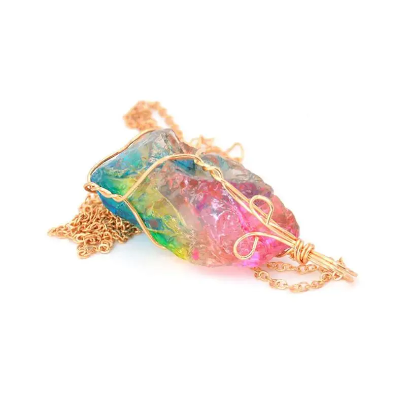 Радуга из натурального камня ожерелья с подвесками женские туфли украшением в