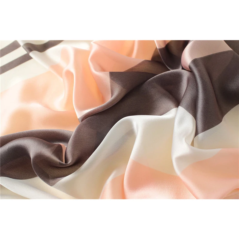 Визуальный оси чистый Шелковый шарф женские модные роскошные брендовые