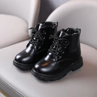 2020 top selling girls boots shoes pu leather fashion casual kids boots shoes and boys winter short boots for girls kids