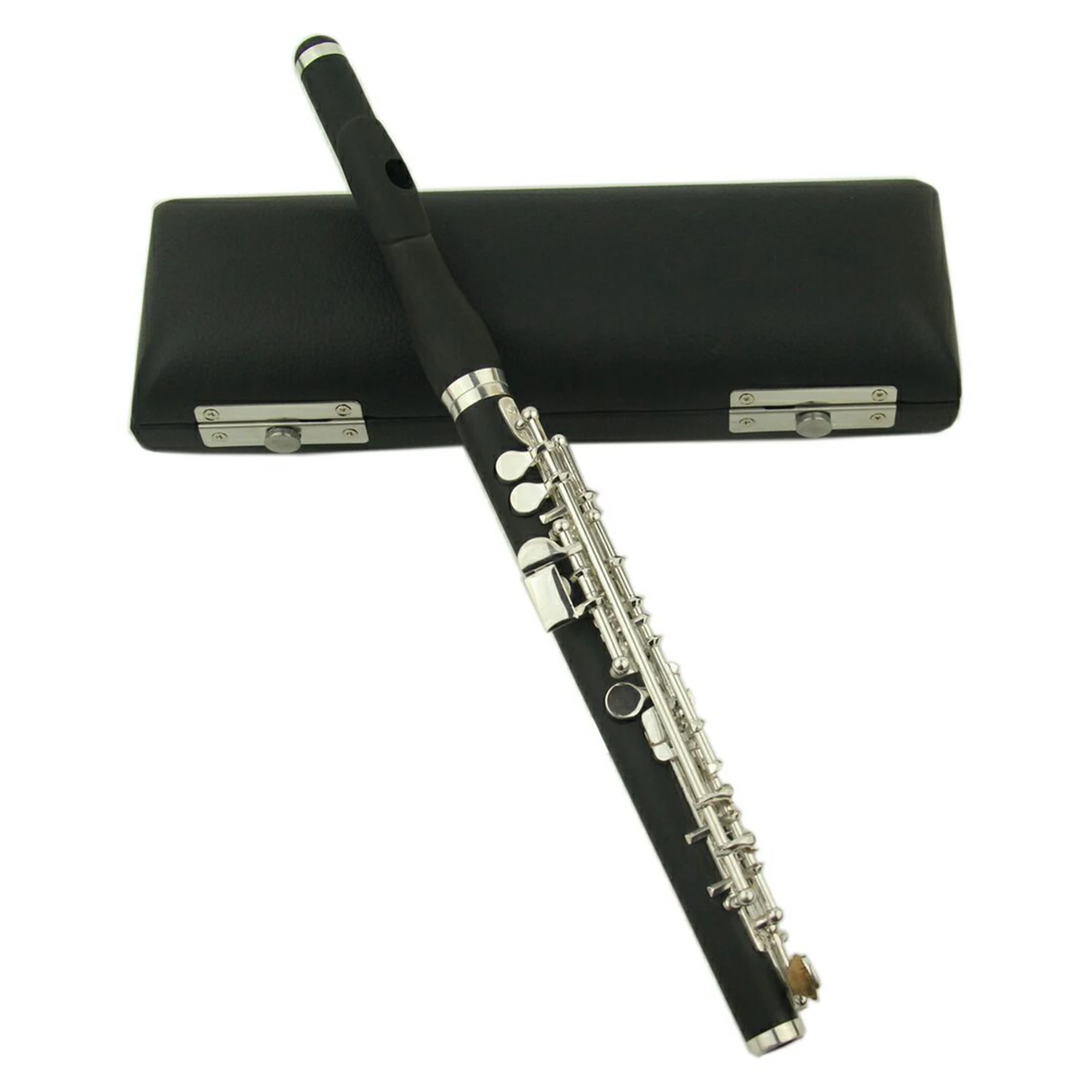 

Silver Plated C Key Piccolo w/ Wooden Case Screwdriver Beginner Kids Gifts