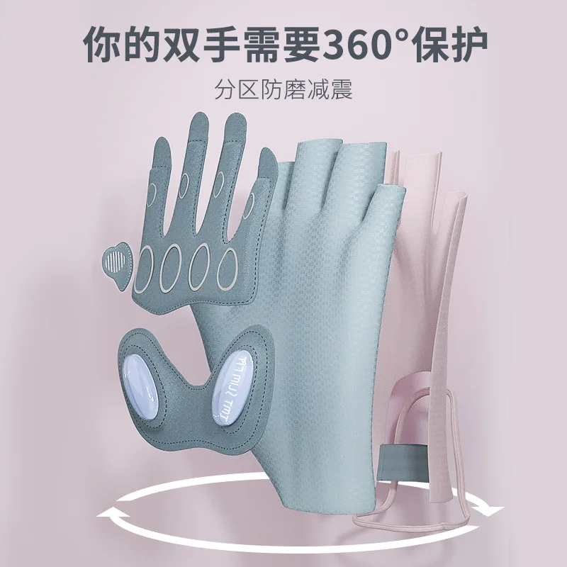 Перчатки женские для тренажерного зала дышащие митенки бодибилдинга фитнеса