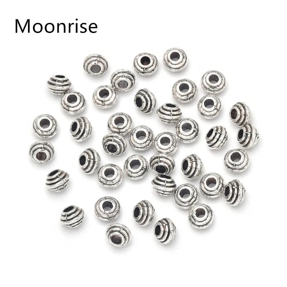 

30 шт., серебряные бусины-разделители под старину