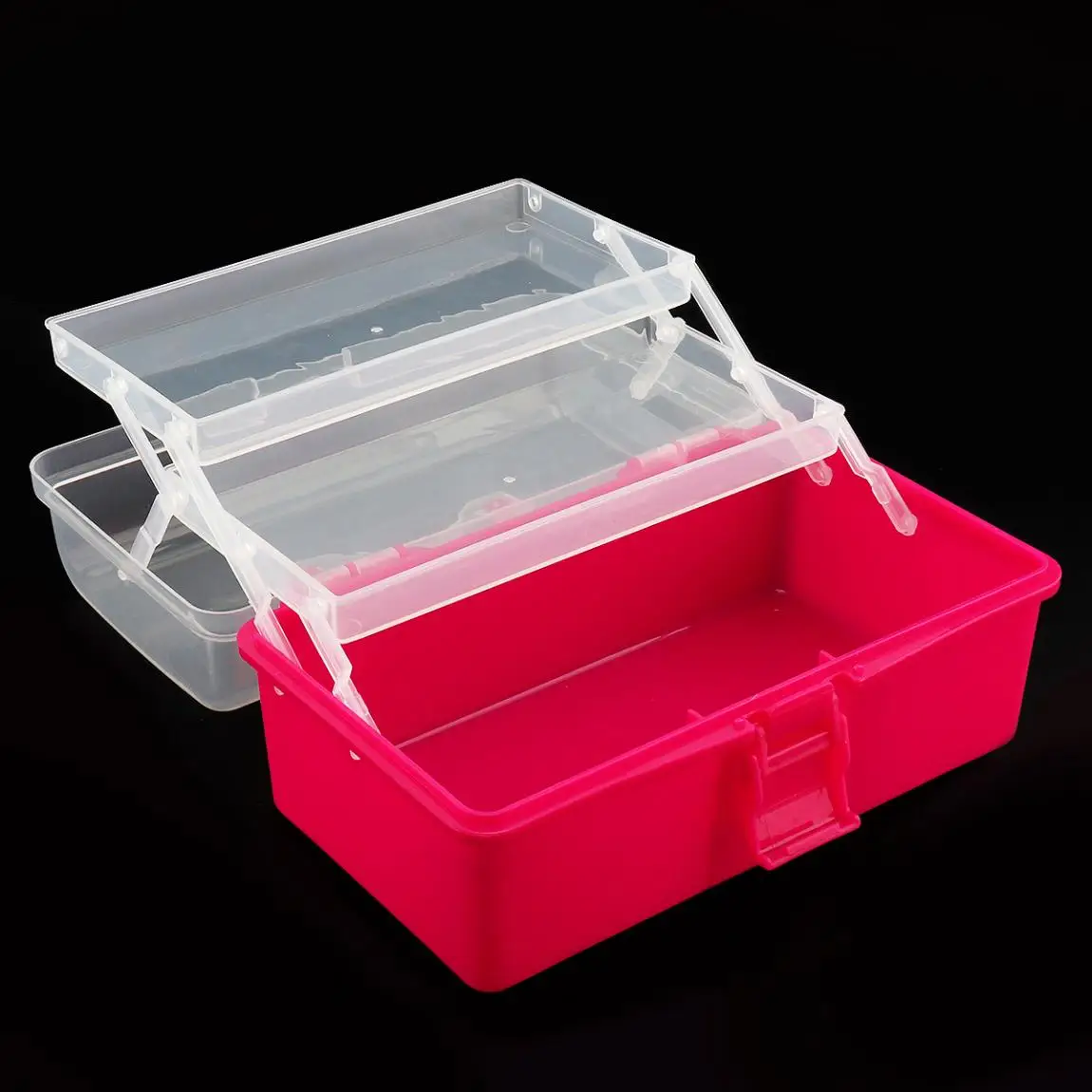 

9 Inch PP Plastic Portable Handheld Three-layer Tool Storage Box with 225mm Length and 130mm Width for Hardware Accessories