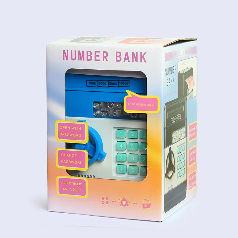 Электронный банкомат копилка сейф Цифровые монеты наличные деньги депозит