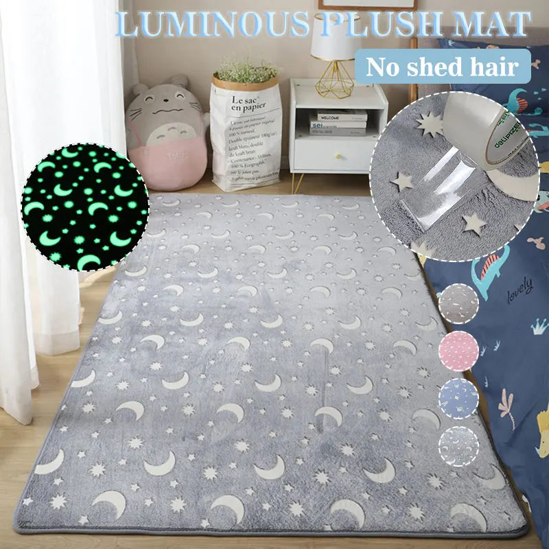 

Carpet luminous bedroom decoration carpet simple and modern area carpet home fluffy padded cushion long soft carpet