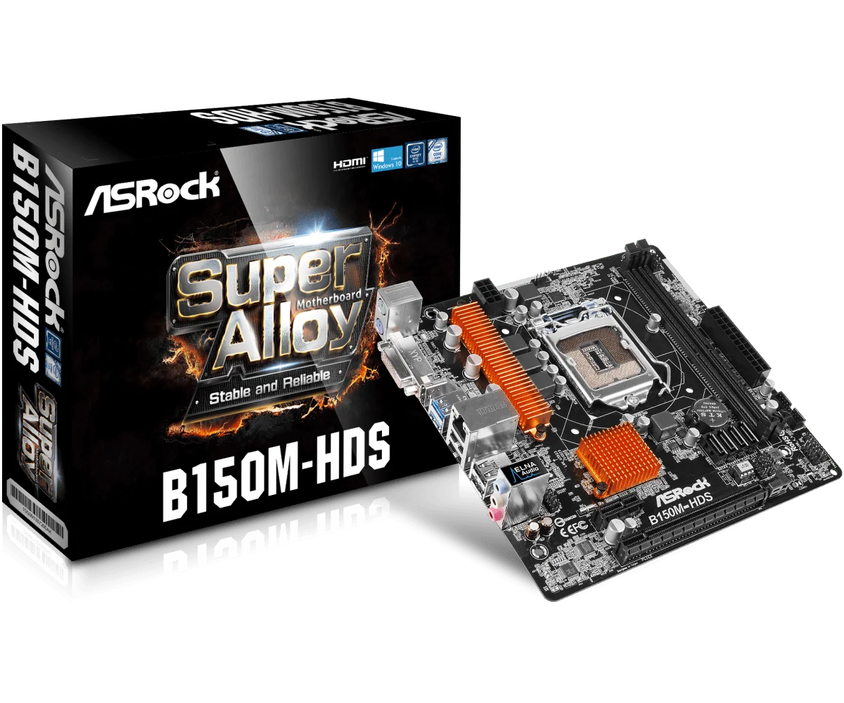 Материнская плата ASRock Micro ATX DDR4 LGA 1151 Φ поддерживает процессоры Intel Core 7 го и 6