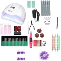 uv lamp gel nail polish set cutters manicure tools drill kits cuticle shoot nail wave file brushes for manicure clipper nippers