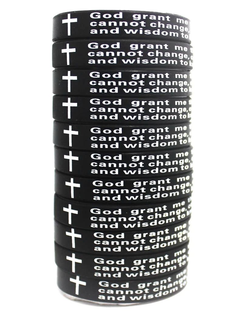 60 шт английская молитва лорда и силиконовые браслеты Молитва о душевном