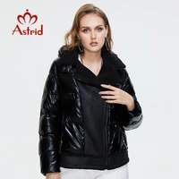 astrid 2021 winter womens parkas plus size thick cotton warm short jackets female coats with hooded leather bio fleece outwear