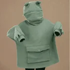 Женская толстовка с капюшоном, флисовый пуловер с длинным рукавом, повседневный Топ средней длины, весна-осень, индивидуальная уличная одежда