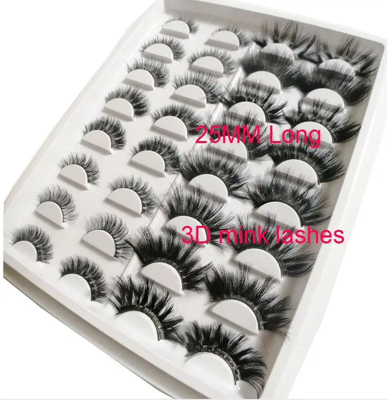 25mm faux mink lash Ресницы книги 16 пар 3D Искусственные норковые ресницы 16 пар Накладные ресницы 3D норковые тушь для ресниц норковые макияж густые ресницы - Color: 25mm faux mink lash