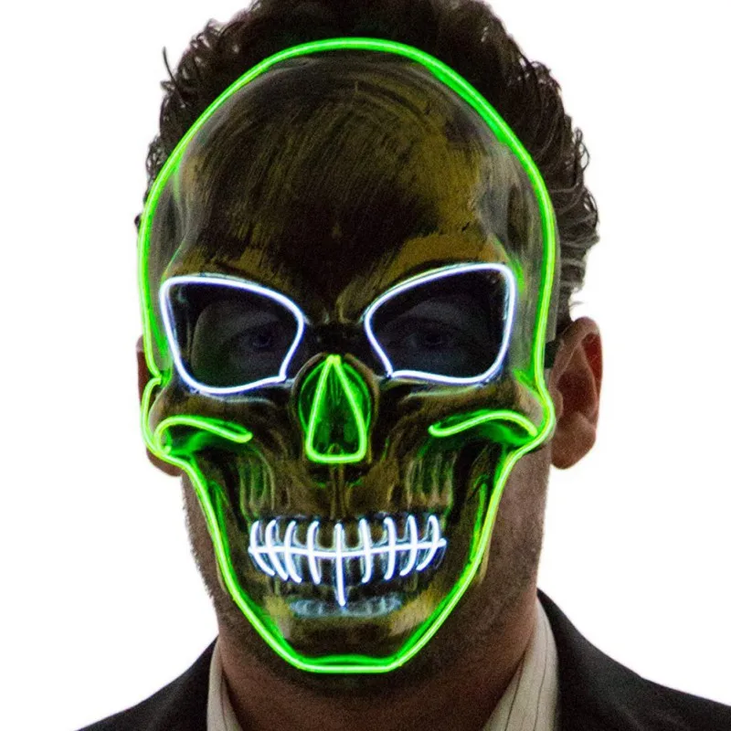 Неоновая светодиодная светящаяся маска Joker карнавальный праздничный светильник