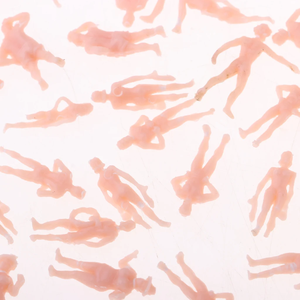 40 шт. 1/87 фигурка пляжной толпы модель игрушек аксессуар для морского поезда |