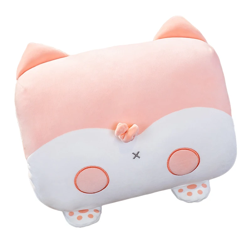 

Hot 1pc 35cm Creative Animals Butt Stuffed Pillow with Hand Warmer Cute Corgi Pig Cat Bear Arse Shaped Plush Toys for Kids Gift