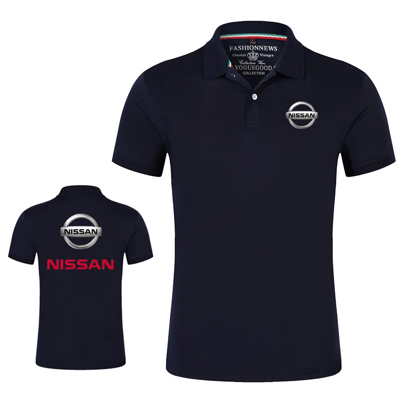 Летняя Хлопковая мужская рубашка поло с коротким рукавом Классические дышащие