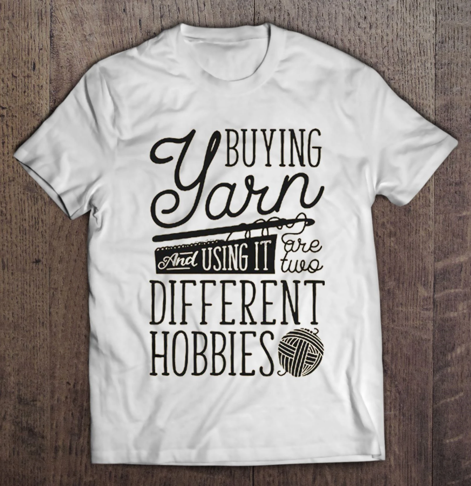Мужская смешная футболка модная покупка пряжи и использование это два разных