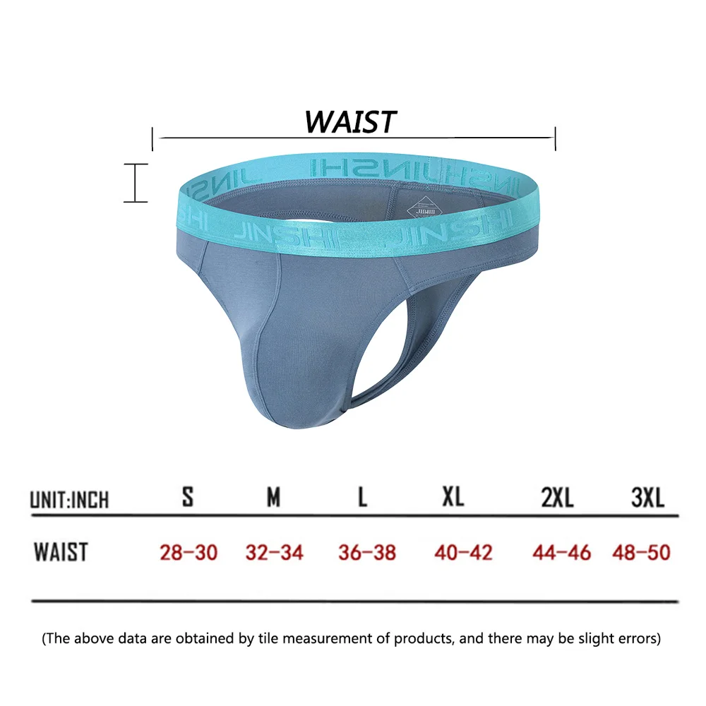 Sexy Bamboo Fiber Men's Underwear Bikini Thongs Men's Low Rise Ventilation Briefs