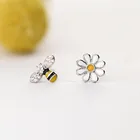Женские серьги в виде пчелы из серебра 925 пробы